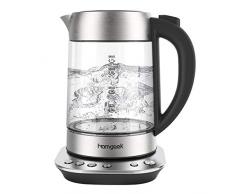 Wasserkocher, Homgeek Wasserkocher mit Temperatureinstellung, 1,7L, 2200W, Wasserkocher Glas mit Warmhaltefunktion 60min, BPA-Frei
