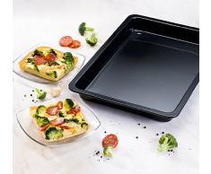 Dr. Oetker Backblech Emaille, eckiges Pizzablech mit hoher Lebensdauer, für knusprige Pizza im Ofen, hitzebeständig & emailliert, Menge: 1 Stück