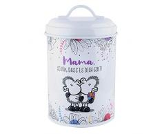 Sheepworld 46296 Keksdose Mama Schön dass es dich gibt, Metall Deckel, 130 cl Dose