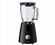 Braun TributeCollection JB 3060 Standmixer | 800 W Leistung | 24.500 U/min | 1,75 l ThermoResist Glas Mixbehälter | Geeignet als Smoothie Maker, Ice Crusher | Schwarz