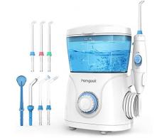 Munddusche Wasser Flosser homgeek Elektrisch Zahnpflege Oral irrigator Professionelle Zahnreinigung, 10 Stufenlose Wasserdruckeinstellungen 600ml Wassertank 7 Funktionsdüsen Ideal für Ganze Familie