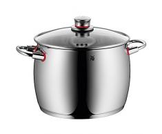 WMF Quality One Gemüsetopf 24cm, Glasdeckel mit Dampföffnung, Topf groß 9,0l, Cromargan Edelstahl poliert, Topf Induktion, unbeschichtet, backofengeeignet