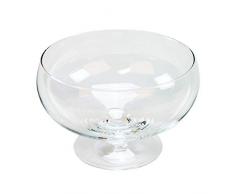 Runde Glas-Schale Roxy 75 Höhe 11cm ø 17cm. Flache Glasschale auf Fuß als Deko-Schale von Glaskönig