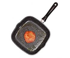 LXYZ Wok, Kochtöpfe Pfannen Bratpfanne Topf Gestreift Gebratenes Steak Spezialtopf Lendenstück Bratpfanne Bratpfanne Antihaftpfanne Gegrilltes Steak Topf Gaskocher Bratpfanne (Größe: 28 cm)