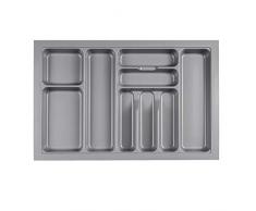 MUHOO Besteckkasten für Schubladen 80er Besteckeinsatz Küche Schubladeneinsatz aus Kunststoff 730 x 480 mm