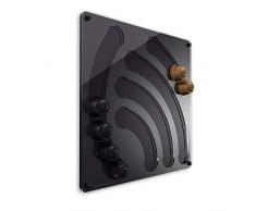 Plexidisplays 1104002 Wand-Kapselhalter für Dolce Gusto-Kapseln, Design Wasserfall, 41 x 40 cm, schwarz
