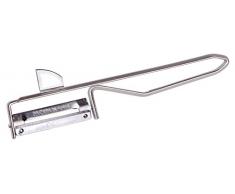 Fackelmann Universalschäler, Spargelschäler aus Edelstahl, Sparschäler für Obst und Gemüse (Farbe: Silber), Menge: 1 Stück