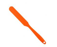 Minkissy Silikonspatel Hitzebeständig Kuchencreme Butter Spatel Antihaft Teig Schaber Schaber Pinsel zum Backen Haarfärben (Orange)