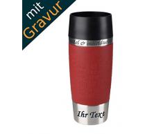Emsa Isolierbecher Kaffeebecher 360 ml Rot + Lasergravur