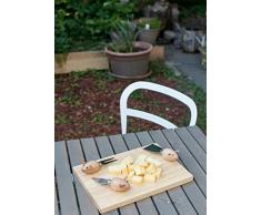 Kikkerland Messerset, Edelstahl, Holz, 15.5 x 15.5 x 5 cm