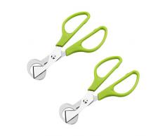 Hemoton 2 Stücke Wachtelei Schneiderschere Edelstahl Klingen Vogelschneider Taube Eierschale Schere Küche Ei Schere Werkzeug Grün