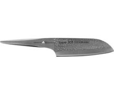 Chroma Hammerschlag Messer Type 301, universelles Santoku Messer P-02HM, Design by F.A.Porsche, Profimesser mit 17,8 cm Klinge