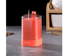 HAUXIN Automatischer Popup-Zahnstocherhalter Behälter Tragbarer Zahnstocherspender Pressentyp Zahnstochereimer Tragbarer Zahnstocherhalter (Orange)