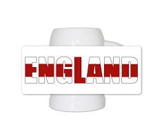 Fussball-Bierkrug mit Ländername England für Fußball-Fans - Fan-Bierkrug - Deutschland-Krug - Bier-Humpen