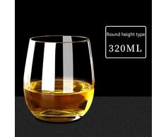 ABQ 200–400 ml Whiskeyglas, Weinglas, Weizenbierkrug, Wodka-Becher, Trinkgeschirr, Bar Transparent 03