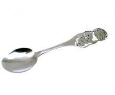 Bagatela.de Löffel aus 925 Sterling Silber (oxidiert) Patengeschenk Geburt Taufe Kinder