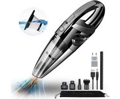 OnlineTek Handstaubsauger Akku Beutellos, Akku Staubsauger Kabellos 6500pa 12V 120W Starker SOG, Nass Trocken Handstaubsauger für Auto, Zuhause, Tierhaare, Enthält Aufbewahrungstasche