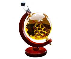 Sailboat Globe Dekanter, wunderschön Whiskeyflasche, Heim-Weißweindekanter, Glas, Bastel-Weinflasche, 850/1000/2000 ml 2000ml