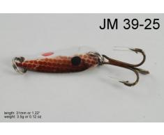 Akuna SP FLC 39 Holografischer Mini-Gießlöffel für Barsch, Hecht, Forelle, 30 mm, Braun Shad