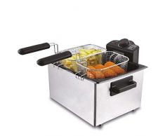 LENTZ 5 Liter Edelstahl Doppelfritteuse 2000 Watt Doppel-Fritteuse 3 Frittierkörbe Kaltzonentechnik