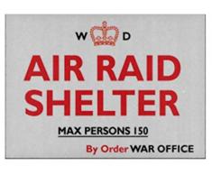 Air Raid Shelter Glasschneidebrett