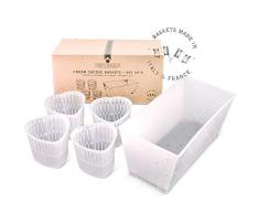 Creme-Käseformen – Set mit 5 Körben zur Herstellung von Weichkäse und veganem Käse