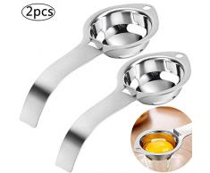 BETOY 2 Stücke Eiertrenner, Eidotter-Trenner, Edelstahl Eiertrenner Küchensieb, Eidottertrenner, Hergestellt aus Lebensmittelqualität 304 Edelstahl, Spülmaschinenfreundlich