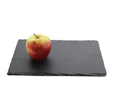 meindekoartikel Schieferplatte eckig Untersetzer Servierhilfe Präsentationsteller Teller – B30xT20cm