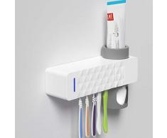 yqs Zahnbürstenhalter 3 in 1 UV Zahnbürste Halter Automatische Zahnpasta Orangenpressen Dispenser Zahnbürste Sterilisator Hause Badezimmer Zubehör Sets