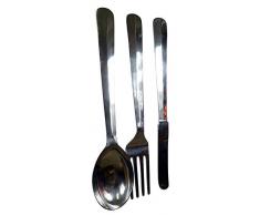 Michael Noll Dekobesteck Besteck Wand Silber Aluminium zum aufhängen XXL 80 cm