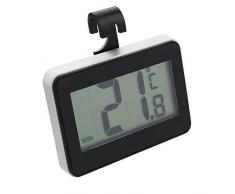 [Verbessert] Kühlschrankthermometer Digital Kühlschrank Thermometer, wasserdichtes digitales Kühlschrank Gefrier Thermometer mit gut lesbarer LCD Anzeige (hängender, stehender und magnetischer Stick)