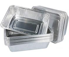 com-four® 30x Grillschale, Einweg-Schalen aus Aluminium, Alu-Grillpfanne zum Grillen, Kochen und Backen, Abtropfschale für Ofen, Grill und BBQ (030 Stück - 22 x 15.5 x 5 cm)