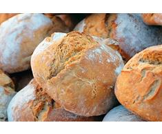 Fackelmann Brotbeutel, Brotsack zum Frischhalten, Brottasche für den Einkauf beim Bäcker (Farbe: Weiß/Braun), Menge: 1 Stück