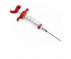 Ogquaton Marinade Injector Sauce Spritze Gewürz Spritze Flavor Injector Küchenhelfer Nadel für Tenderize und Flavour Fleisch 30ml