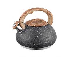 Klausberg Flötenkessel Wasserkessel 2.7L Kessel 7-Schicht Boden Grau KB-7280