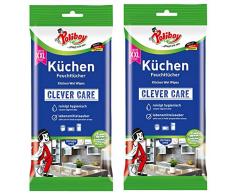 Poliboy - Küchen Feuchttücher - Kraftvolle & gründliche Reinigung für alle abwaschbaren Oberflächen - 2er Pack - 2x24 Tücher - Made in Germany
