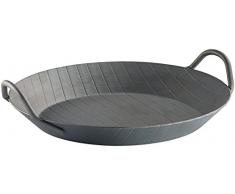 Tornwald-Schmiede Servierpfanne: Kaltgeschmiedete Pfanne, 2 Griffe, Rautenprägung, Ø 24 cm, 2,9 cm hoch (Paellapfanne)