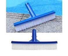 NOWAYTOSTART Pool Reinigungsbürste,Eckenbürste Fliesenbürste Winkelbürste Fugenreiniger Scheuerbürste Stielscheuerbürste Reinigungsbürste,für Pools Spas Badewannen (10 Zoll)