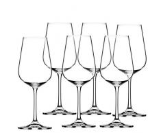 KADAX Weißweingläser aus Kristallglas, 6er Set, 360ml, Weingläser mit langem Stiel, Elegante und Schlichte Weißweinkelche für zu Hause, Party, hochwertige Qualität