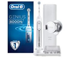 Oral-B Genius 8000N Elektrische Zahnbürste mit Positionserkennung & Reise-Etui, silber