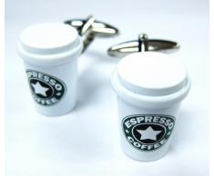 Manschettenknöpfe Geschenk Büro Starbucks Morning Espresso Tasse
