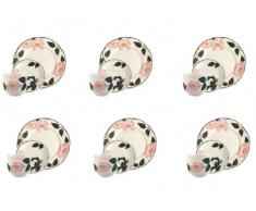 WILDROSE Villeroy & Boch 6 x Kaffeegedeck 3Tlg. - 18Tlg.