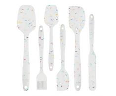 HQCM 6 Stück Silikon Spatel Teigschaber Set, Nicht Stick Gummi Spatulas, BPA-Frei Hitzebeständige Spachtel für Kochen und Backen