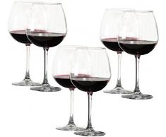 6 Stück (3X 2 Stück) sehr große 0,78 Liter Weingläser XXL, Weinglas, Rotwein Glas, Burgunderglas groß