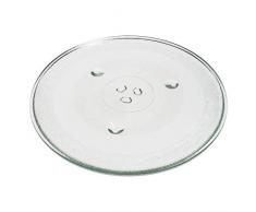 Smartfox Mikrowellenteller Glasteller Drehteller Ersatzteller mit Antriebsfuß für Mikrowelle Herd Ofen universal Durchmesser 31,5cm