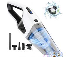 Duomishu Handstaubsauger Akku Beutellos Autostaubsauger Kabellos 7000PA Saugstark 6600mAh 120W Staubsauger Nass/Trocken Handsauger mit Waschbarer Edelstahl Filter für Zuhause, Auto, Büro
