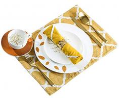 FEE-ZC Kitchen Simple Bone China Geschirrset, handbemalte Blattdruckplatte, luxuriöses Goldbesteck, keramische Tischdekoration A