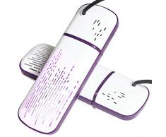 GONG Ablufttrockner, Schuhputzer-Schuhe Schuhe Trockner, Schuhe Schuhe Desodorierung Sterilisation Trockengerät Dual-Core-Schuhheizung mit Timer,purplelight