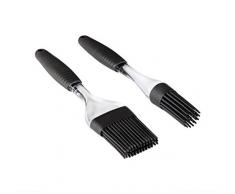 FuKiPro Funky Kitchen Products 2er Set Premium Silikon Pinsel – Küchen-Pinsel, Bratpinsel, Backpinsel, Grillpinsel, BBQ-Pinsel – hitzebeständig bis 230 Grad