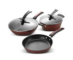 TYUI Pfannenset mit Antihaft-Beschichtung induktionsgeeignet Töpfe Kochtöpfe Pot Set